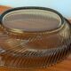 Large modernist twisted smoked glass bowl – 1970s