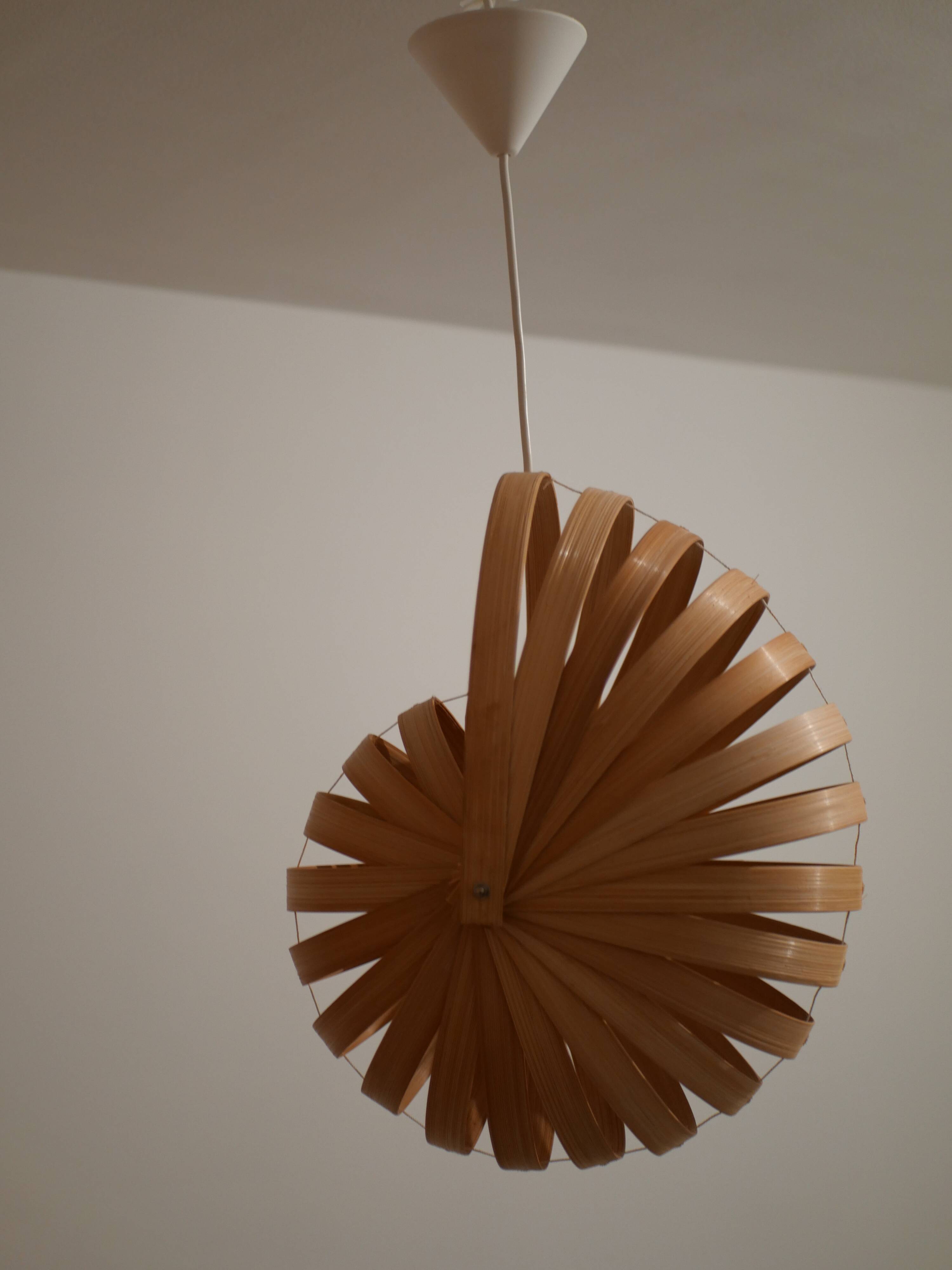 Nautilus bamboo pendant light
