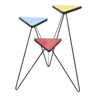 Expo 58 plante table plantes triangle standard formica fifties 72cm