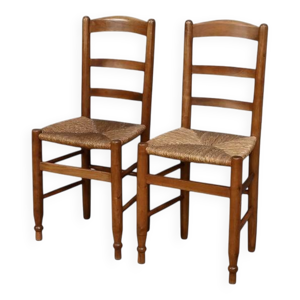 paire de chaises paillées