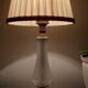 Old small lamp to put foot opaque glass, golden metal base
