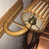 Vintage rattan wall lamp