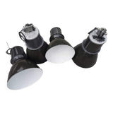 Industrial enamelled pendant lamp