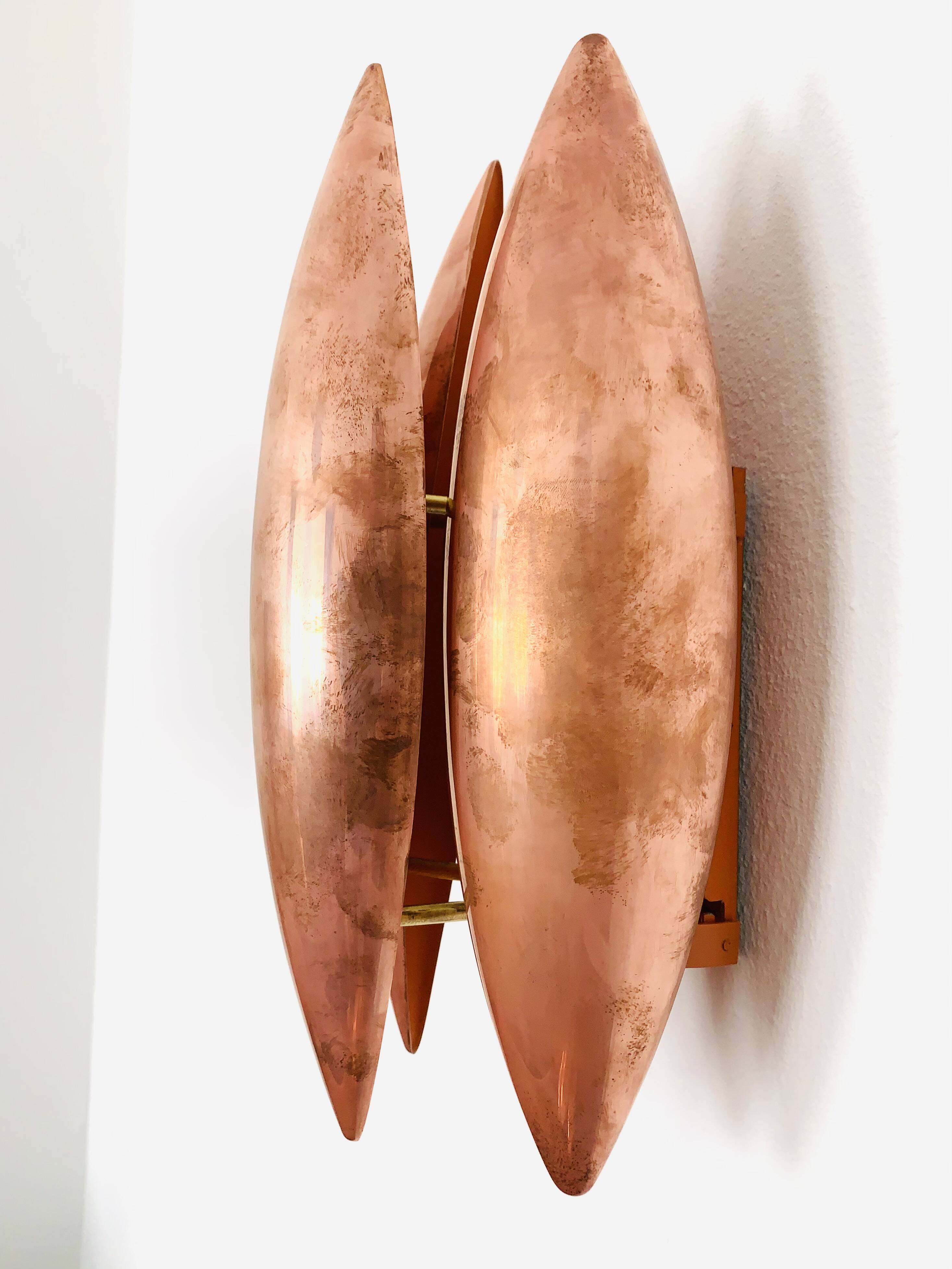 Set of 2 Unique Patinated Danish Kastor Sconces by Jo Hammerborg for Fog an