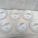 Assiettes a dessert en porcelaine