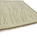 Handmade Turkish One of a Kind 257 cm x 298 cm Beige Wool Carpet