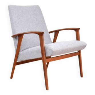 Chaise longue en teck danois du milieu du siècle, années 1960.