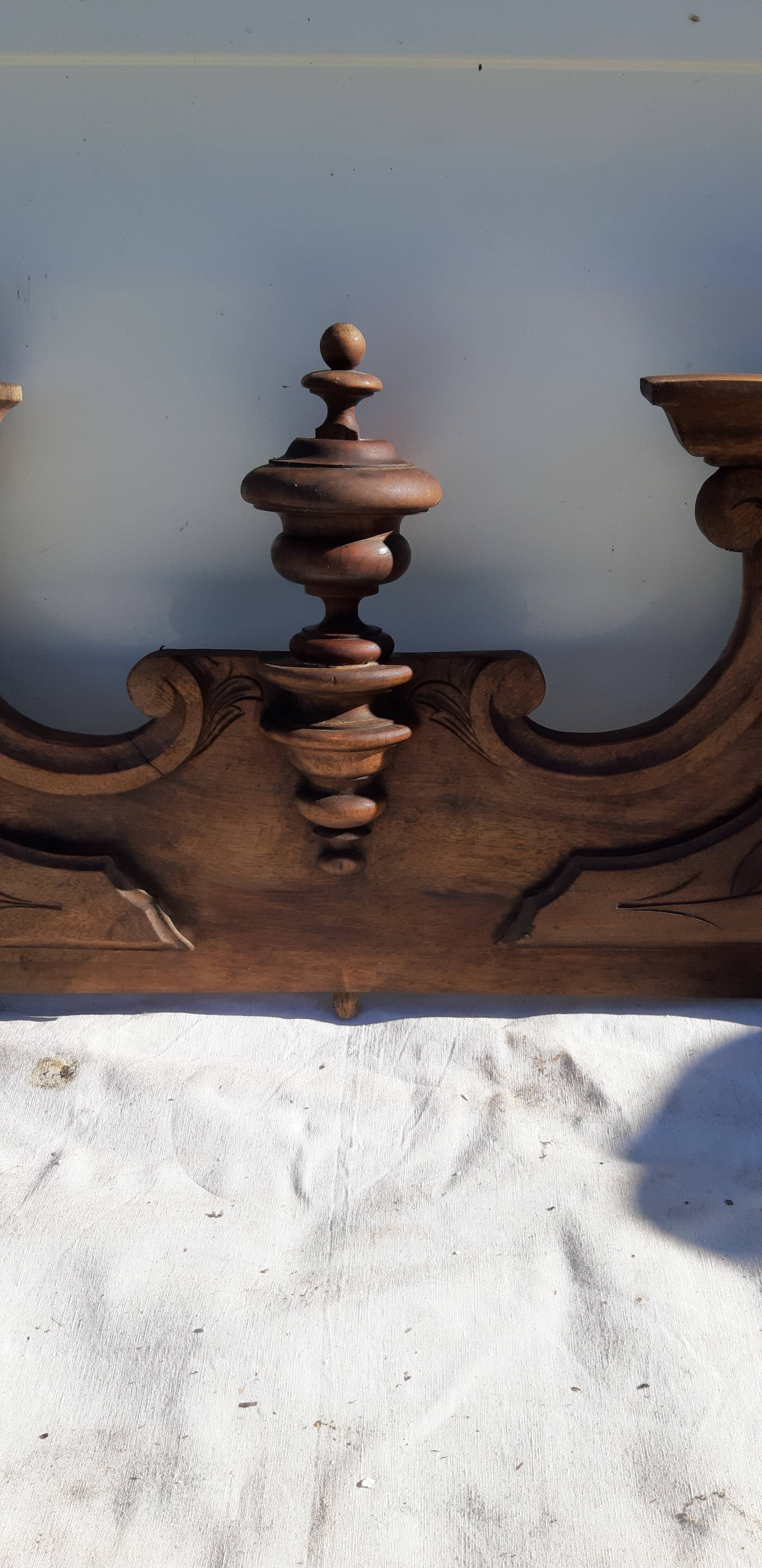 Wood decoration pediment