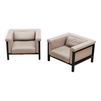 Pair of armchairs by Jules Wabbes, Livorno - Series 800 Luxe published by Bullo