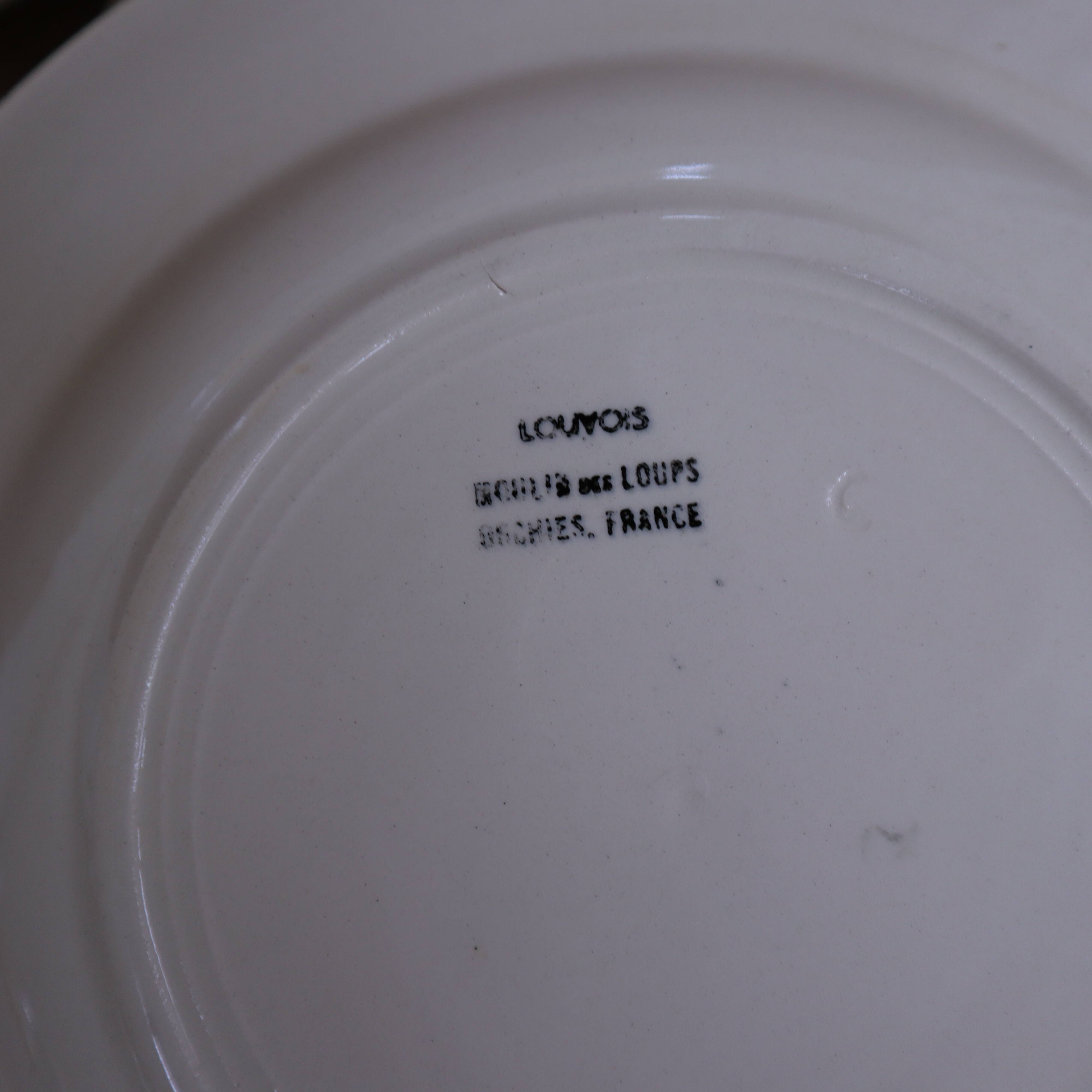 Lot de 5 assiettes plates « Moulin des Loups – Louvois »