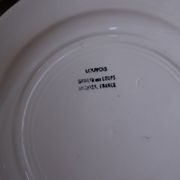 Set of 5 flat plates "Moulin des Loups – Louvois"