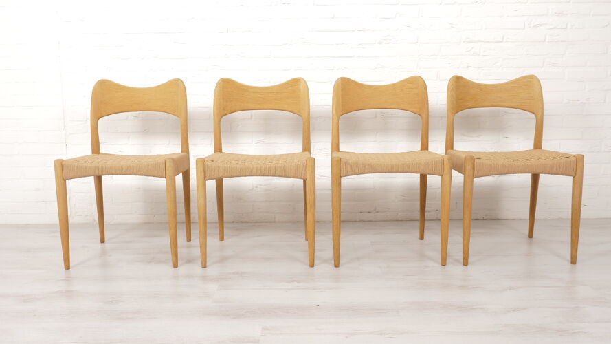 Set de 4 chaises Arne Hovmand Olsen | Mogens Kold | Années 1960