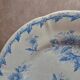 Assiette ancienne Gien Liserons – Décor oiseaux et fleurs bleu