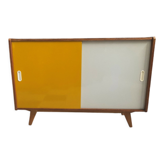 Jiri Jiroutek Yellow and White sideboard 1960s for Interier Praha