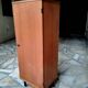 Small vintage Scandinavian shoe cabinet with 1 door.