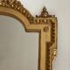 Antique napoleon mirror lll gilded pediment with rare gold leaf 103x182cm