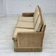 1970s, Danish 3-seater sofa, honey yellow furniture velour.