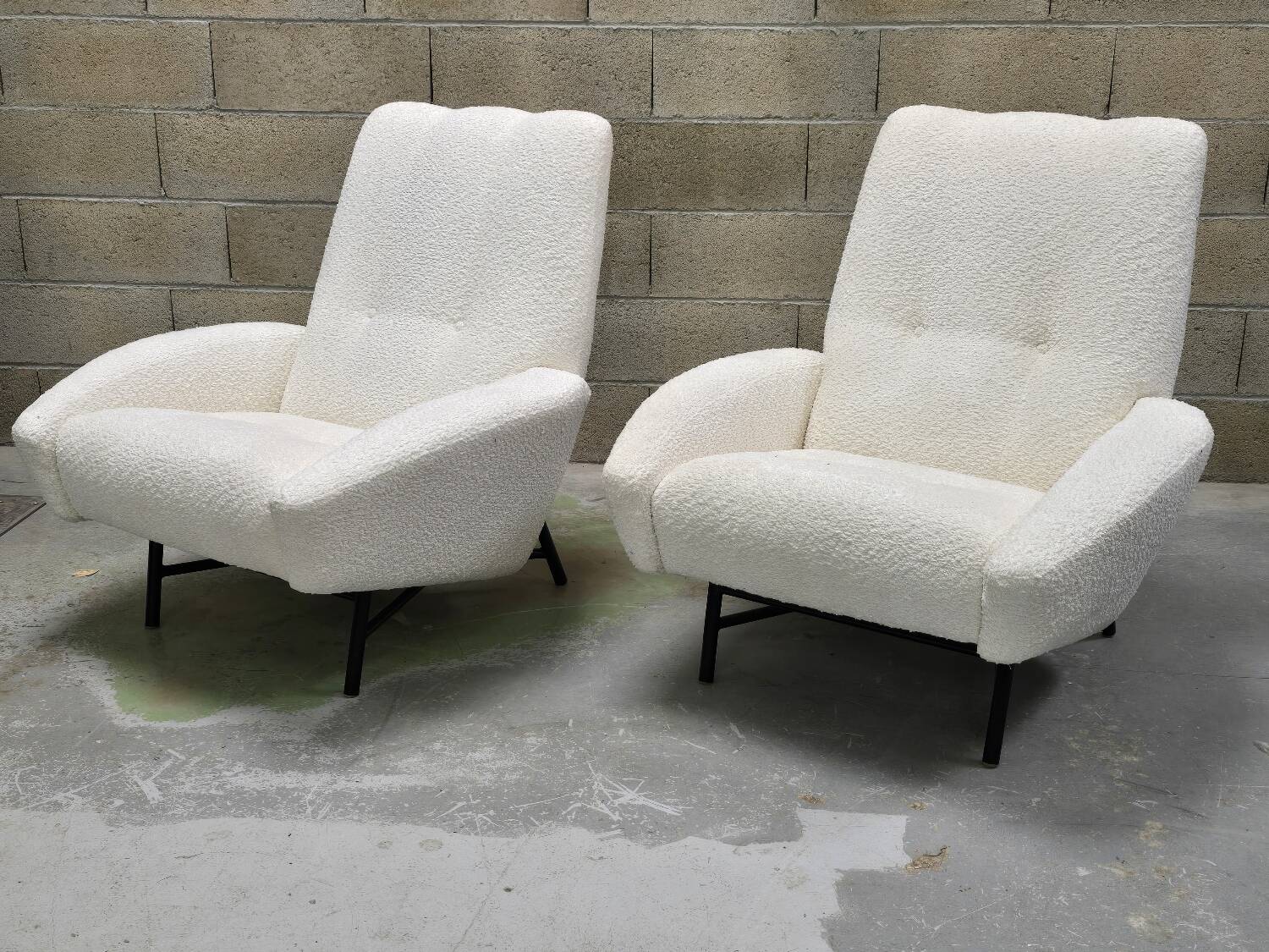 Fauteuils design vintage Claude VASSAL, 1950