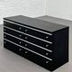 Black and chrome 8-drawer chest of drawers from the 70s - 80s