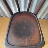 Curved wooden bistro chair