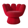 Vintage red hand armchair - 70s