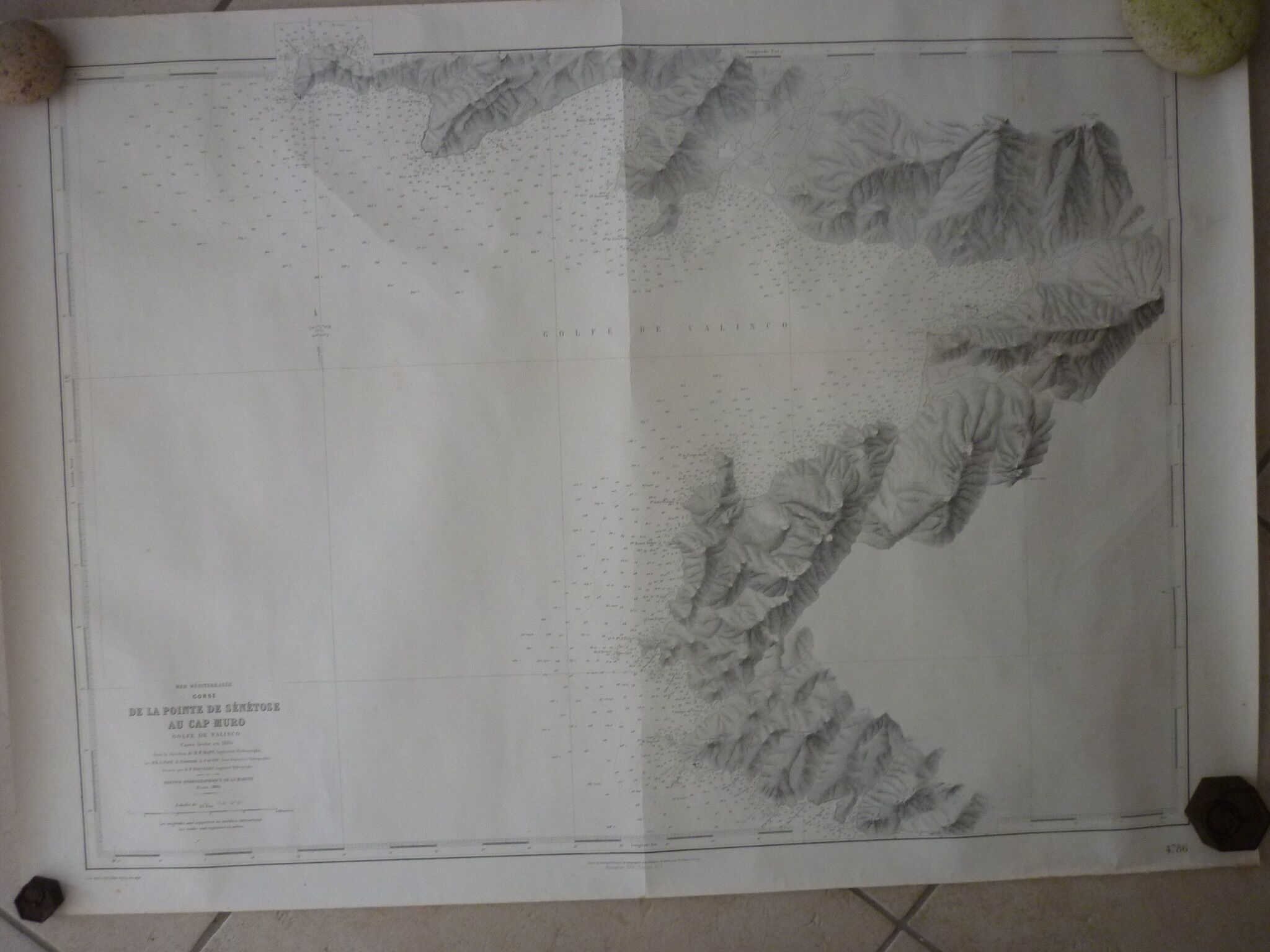 Map of the navy «sénétose - muro - valinco» nº 4786