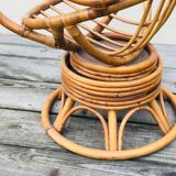 Pair of bamboo armchairs