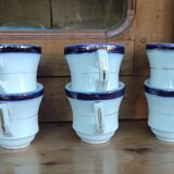 Series of 10 brulot cups/porcelain 19th century