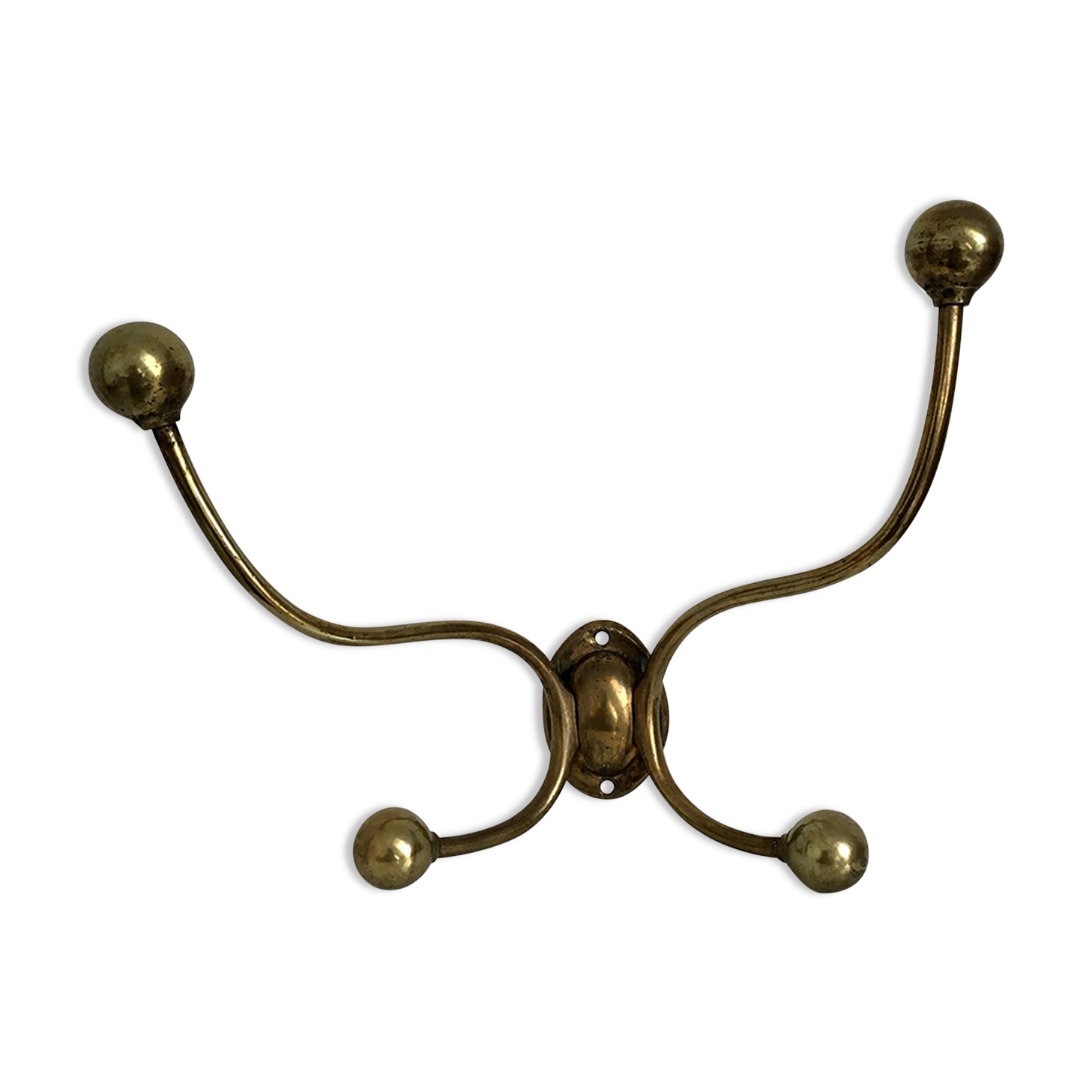 Vintage brass coat hook