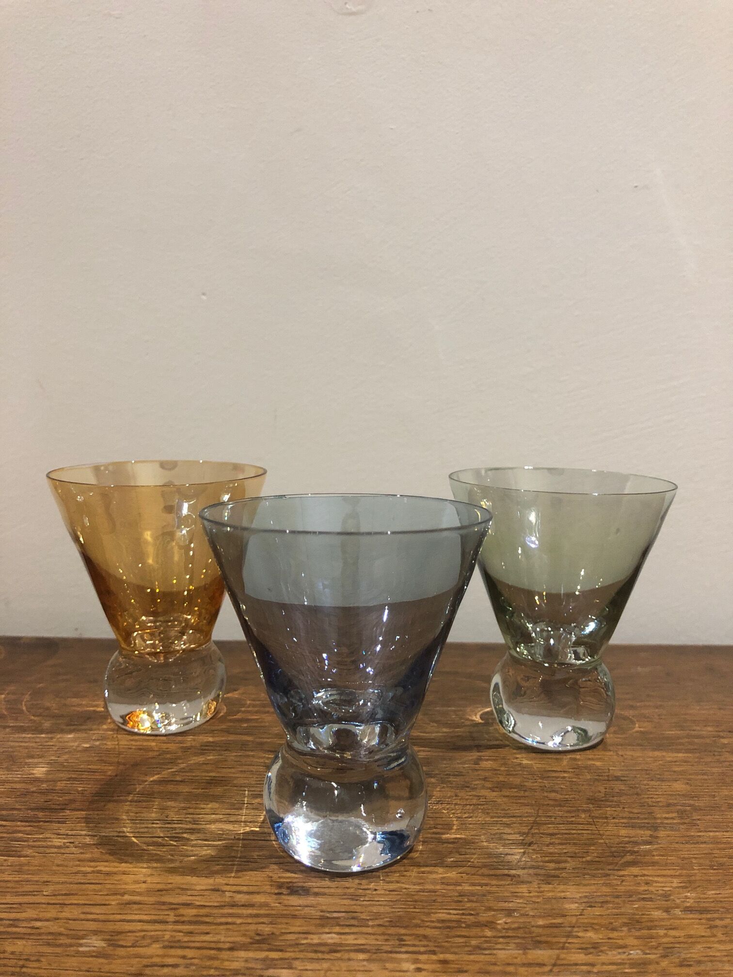 Lot of iridescent glasses from the 1950s