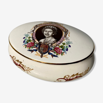 Boîte porcelaine royal worcester collector reine elisabeth ii silver jubilé 1977