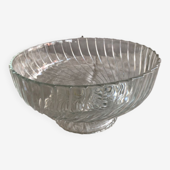 Vintage cut glass fruit bowl / salad bowl