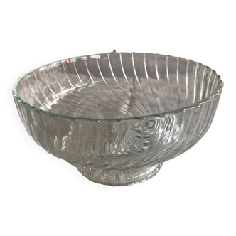 Vintage cut glass fruit bowl / salad bowl