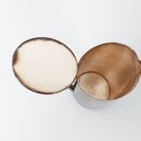 Suite of 3 pitchers in vintage 1970 silver metal