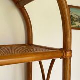 VINTAGE Bamboo Wicker Shelf