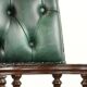 Classic green marbled cow leather Chesterfield office chair / side chair