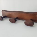 Vintage solid wood wall coat rack