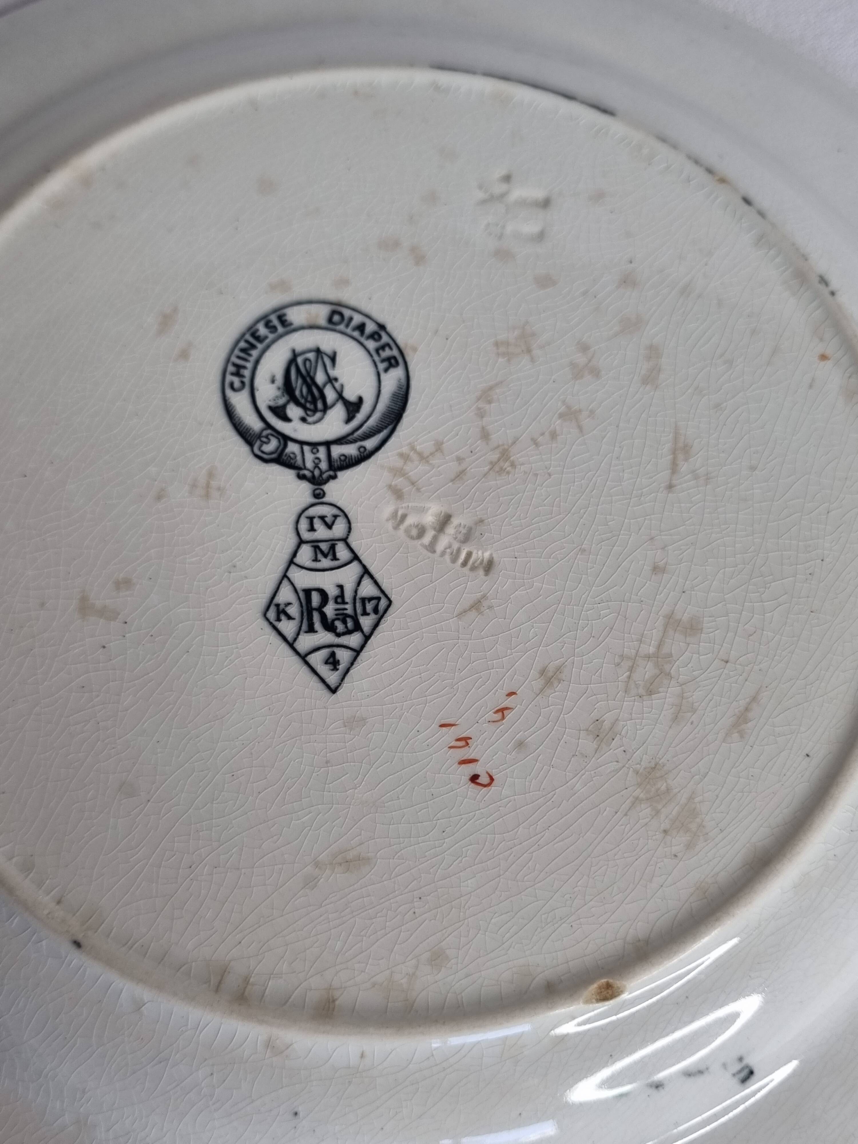 Pair of Royal Doulton plates 20.5 cm English earthenware Imari decoration 19th century