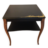 Coffee table / side table restored — Matt black & golden touches