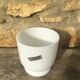 Cache pot en opaline blanche