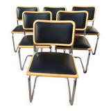 Set of 6 Cesca B32 chairs by Marcel Breuer