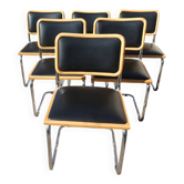 Set of 6 Cesca B32 chairs by Marcel Breuer