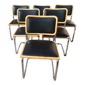 Set of 6 Cesca B32 chairs by Marcel Breuer