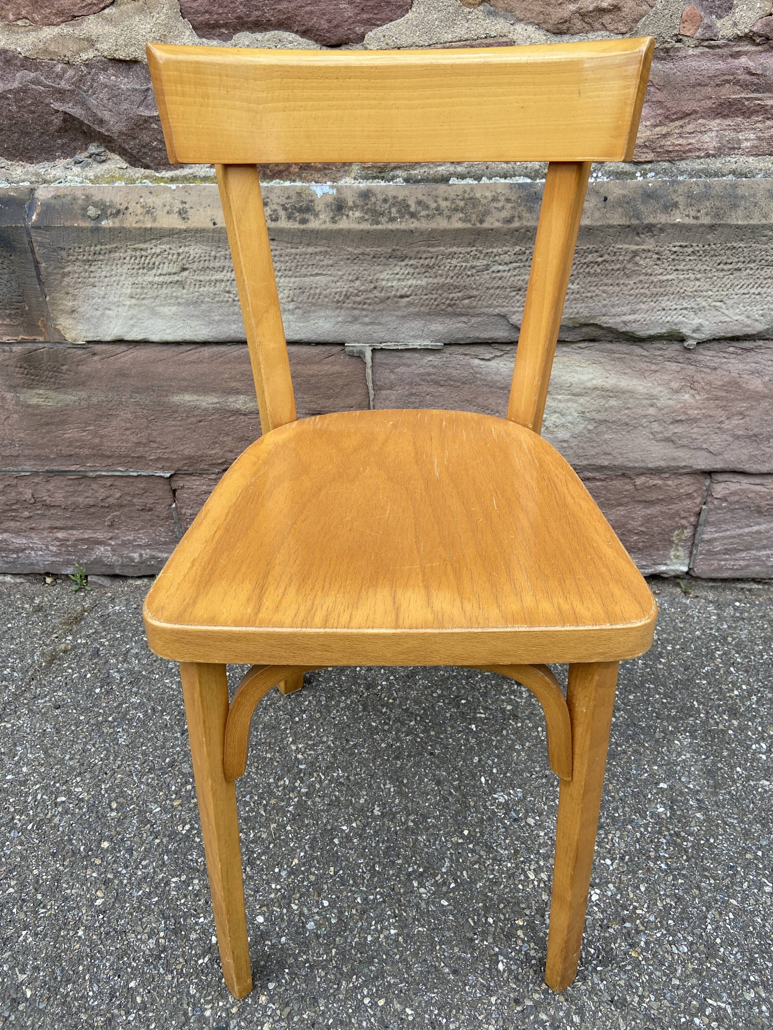 4 Viennese Baumann chairs Curved wood Restaurant Paris bistro