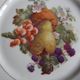Set of 5 antique Limoges porcelain plates L.J.V with fruit decoration