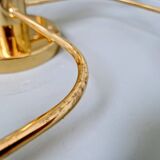 Large designer brass ceiling light, 70s