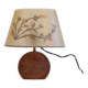 Lampe vintage en bois et resine 1960