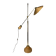 Italian Adjustable Floor Lamp in Pencil Reed, Bamboo, Rattan and Brass, 1970s