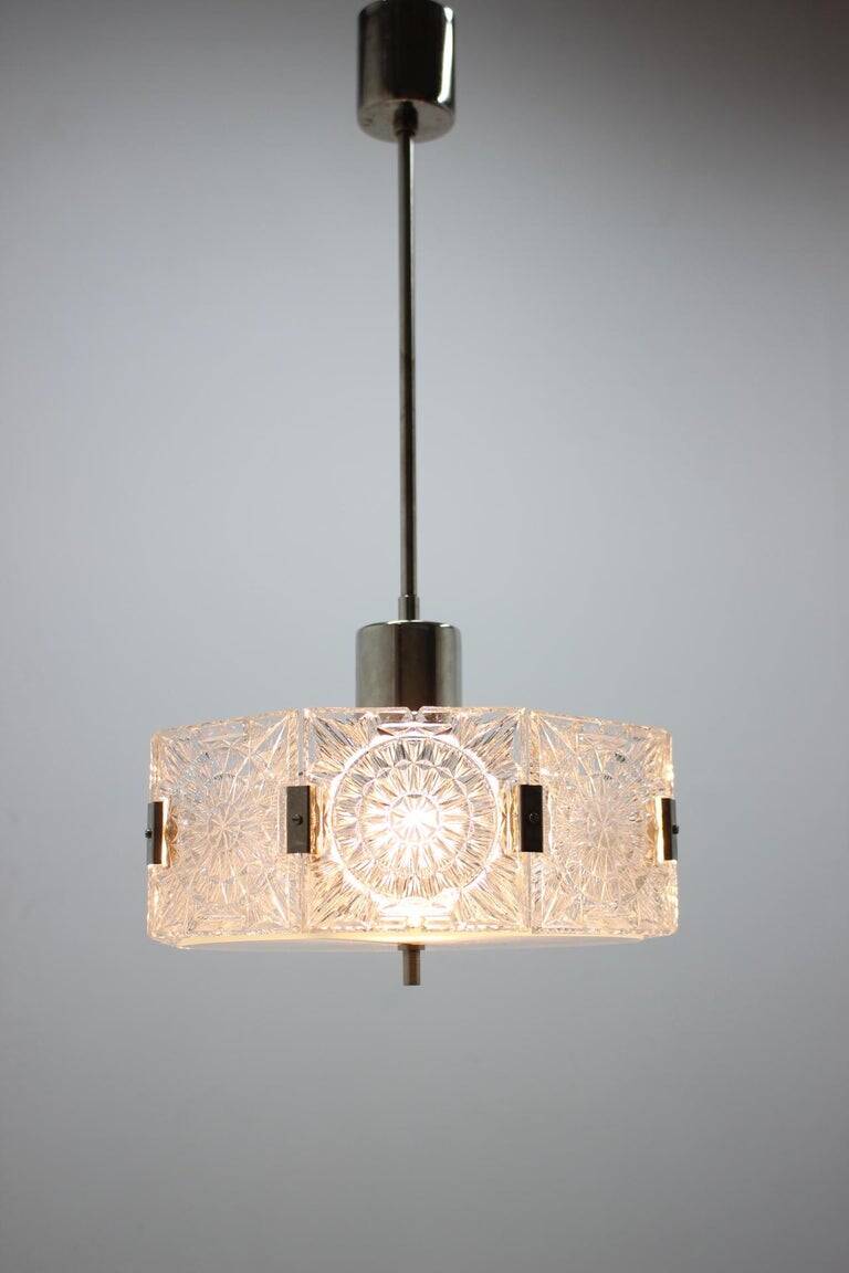 Design mid-century glass pendant by Kamenicky Senov, 1970s, up to six pieces