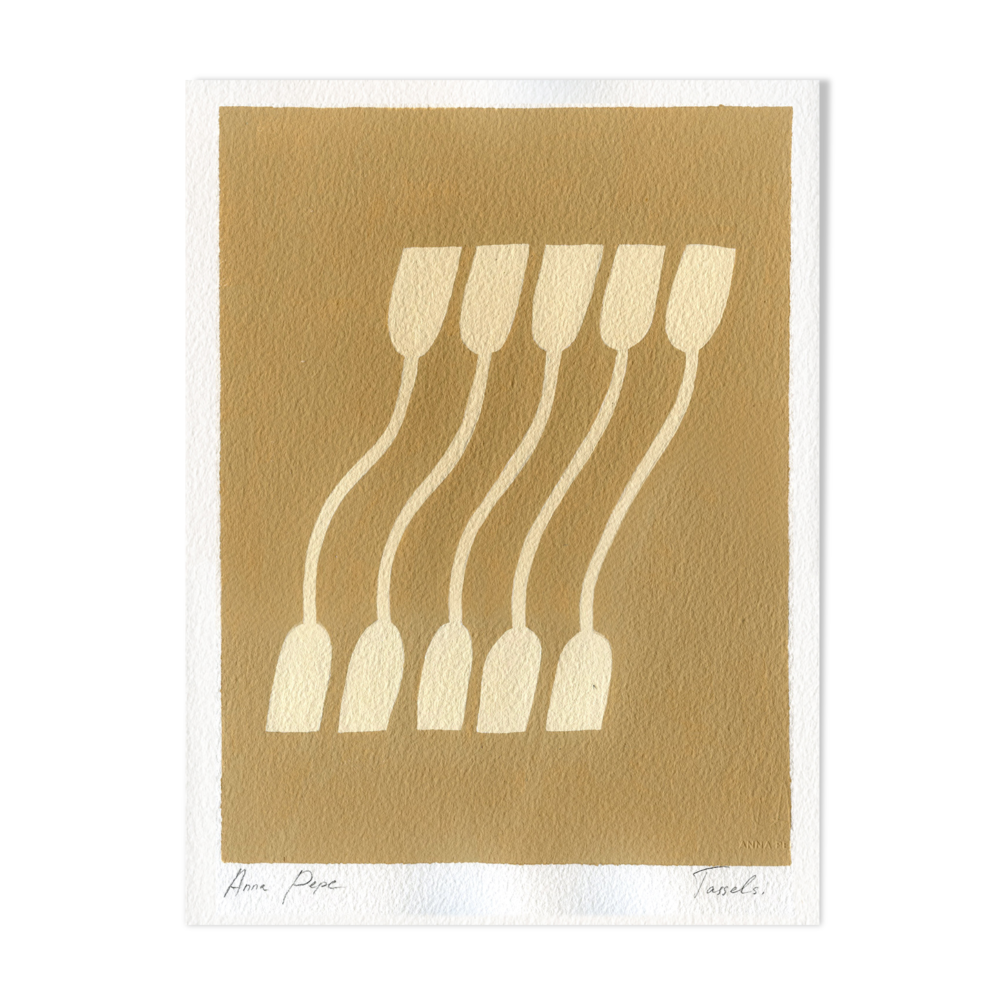 Original gouache painting "Tassels"